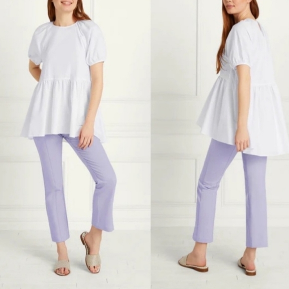 Hill House the francesca chic ruffle top white small - Picture 1 of 7